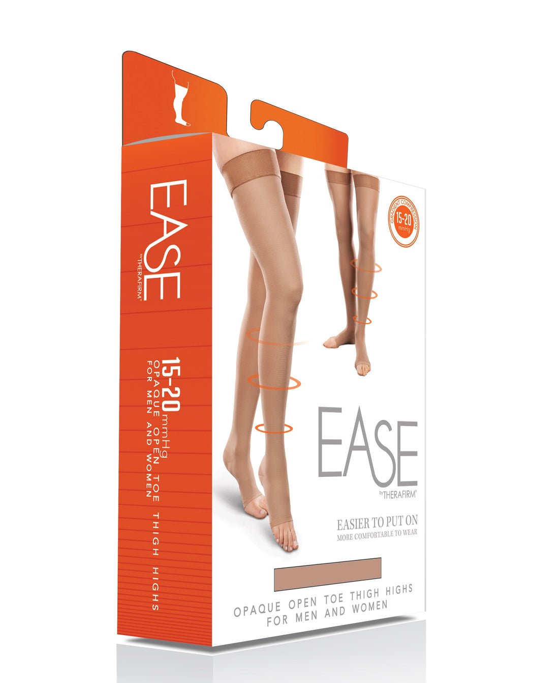 20-30mmHg* Open-Toe Thigh Highs with Lace Top