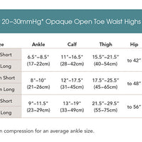 20-30mmHg* Opaque Open-Toe Waist Highs