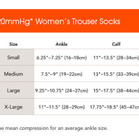 15-20mmHg* Women's Trouser Socks Chevron