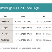 20-30mmHg* Full Calf Knee Highs