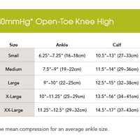 30-40mmHg* Open-Toe Knee Highs