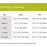 30-40mmHg* Opaque Knee Highs With Silicone Band