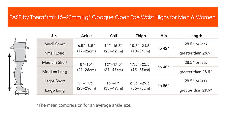 15-20mmHg*  Opaque Open-Toe Waist Highs