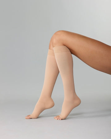 23-32 mmHg Self-Supporting Knee-High Open Toe Stocking