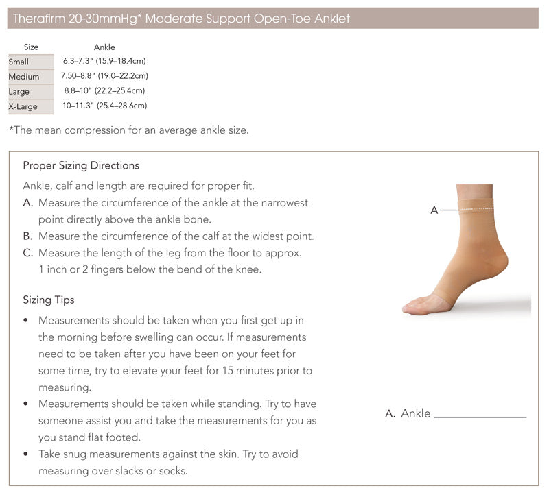 20-30mmHg* Open-Toe Anklets